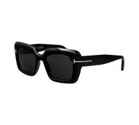 TOM FORD FT1318 LEILA-02 01A Woman Sunglasses Acetate Black Smoke Squared Normal