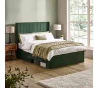Leila Bed - Bottle Green Fabric - Sizes Available