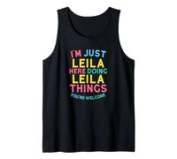 Leila Here Doing Leila Things Funny Leila Name Tank Top