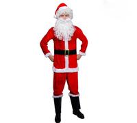 Leilaohu Men's Deluxe Santa Suit Costume Father Christmas Outfit Perfect Christmas Fancy Dress Holiday Parties Santa Adult Dress Up Outfits 7p,l