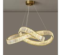 LEILIUDD Lamp, Minimalist Circle Creative Crystal Chandelier, Light Wire Cut Crystal Lamp Ceilings, for Living Room Aisle Bedroom Dining Room Ceiling Lighting, Chandeliers Ceiling Light/60Cm