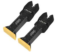 LEILUO 10 Pcs Titanium Extra-Long Oscillating Multitool Blades 70 mm Universal Multi Tool Accessories for Wood Nails Compatible with DeWalt Makita Ryobi and More