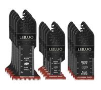 LEILUO 15PCS Oscillating Multitool Blade Set Japanese Teeth CRV Blades for Fast & Clean Wood Cutting Extra-Long Multi Tool Accessories Compatible with DeWalt Makita and More