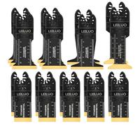 LEILUO 20 Pcs Titanium Multi Tool Blades Set, Multitool Blades Metal Cuts | 70mm Extra Long Metal Blades, Cuts Wood Nails Drywall, Multi Tool Accessories, Compatible with DeWalt Makita & More