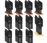 LEILUO 50 Pcs Multi Tool Accessory Kits for Wood Plastic Drywall Universal Oscillating Multitool Attachments with Storage Bag Compatible with DeWalt Makita Einhell Dremel and More…