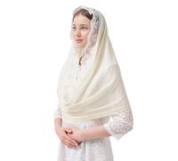Leimandy Infinity Chapel Veil Infinity Scarf for Church Chiffon Hijab Head Scarf Shawl Wrap for Muslim V96, Beige, One Size