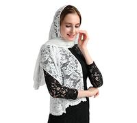 Leimandy Religious Head Covering Mantilla veil Catholic Mantilla Orthodox veil v25 - Ivory -