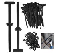 LEIMEND 100Pcs Nylon Universal Cable Tie Buckle Heavy Duty Cable Ties Self Locking Zip Ties Holder Nylon Cable Ties for Quick Fastening Automotive Repair and Daily Use
