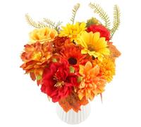 LEIMEND 3Pcs Artificial Flowers Autumn Sunflower Decor