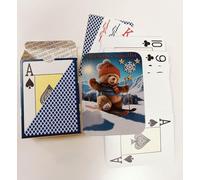 Leimonri Cool Playing Cards, Gold Foil Waterproof Deck of Cards with Gift Box, Magic Poker Cards, Perfect for Party and Game (Classic Edition) Fade-Resistant Poker Cards (BLU)