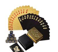 Leimonri Playing Cards 2 pack Waterproof Playing Cards UK Set with 6 Coloured Dice |Fade-Resistant Poker Cards (blue)