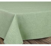 LeinenOptik Table Cloth Oval Round Square Non-Iron Fabric Assorted Sizes & Colours, textile, light green, Eckig 90x90 cm