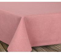 LeinenOptik Table Cloth Oval Round Square Non-Iron Fabric Assorted Sizes & Colours, textile, rose, Oval 135x180 cm