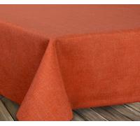 LeinenOptik Table Cloth Oval Round Square Non-Iron Fabric Assorted Sizes & Colours, textile, terracotta, Eckig 130x300 cm
