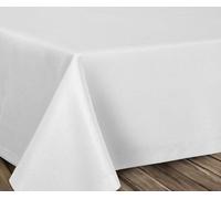 LeinenOptik Table Cloth Oval Round Square Non-Iron Fabric Assorted Sizes & Colours, textile, White, Oval 130x220 cm