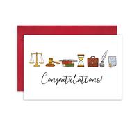 Leinessy Lawyer Graduation Card, New Lawyer Congratulations Card, Classic Elegant Legal Greeting Card for Law School Graduate