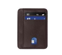 Leinoupt: Slim Wallet for Men, Credit Card Holder Wallet RFID Blocking Front Pocket Leather Wallets for Men Women Gift Box, coffee, Slim Practical Design