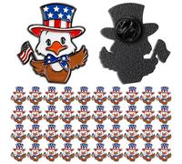 Leinuosen 100 Pcs Memorial Day Eagle Pins American USA Flag Red White Blue Brooch Pins Bulk Patriotic Eagle Gift for Independence Day 4th of July Veteran Outfits Accessories