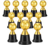 Leinuosen 12 Pack Mini Soccer Trophies for Awards, Gold Participation Plastic Soccer Trophy Cups for Sports Event Party Favors