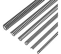 Leinuosen 120 Pack Plastic Spiral Binding Coils Kit Spirals Multi Size Coils for Binding Binder Combs Spines(1/4 5/16 3/8 1/2 5/8 3/4 Inch,Black)