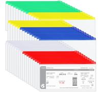 Leinuosen 200 Pcs A6 Binder Pockets 6 Hole Transparent Zip Envelope Waterproof Budget Cash Envelopes Reusable File Bill Document Bag Planner Inserts Binder Pouches Loose Leaf Document Storage Bags