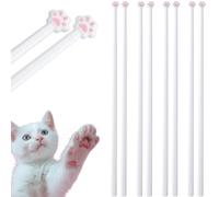 Leinuosen 4 Pairs Cat Paw Chopsticks Pink Paw Prints Reusable Non Slip Cute grip Eating Chopstick with Cat Design Gift for Kitty Themed Party Favors