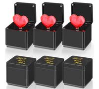 Leinuosen 6 Pack Red Love Heart in a Box, Valentine's Day Gift Box, Gag Prank Pop up Gifts Annoying Present with 3D Printed Heart for Office Joke Birthday
