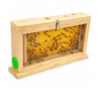 Leinuosen Bee Breeding Observation Box Wood Double Sided Acrylic Board with Vents Bee Observatory for Hive Frames Pollinating Pollinator Houses for the Garden Lover 22 x 12 Inches