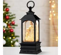 Leinuosen Christmas Nativity Snow Globe Glitter Lighted Snow Globe Lantern with Timer USB Powered Christmas Decorations Musical Singing Jesus Light Spinning Water Swirling Decor