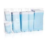 Leinuosen Clear Acrylic Pouches Dispenser Rack Multi-Sized 6 Divided Stations Wall Mount Holder for All Size Sterilization Pouches