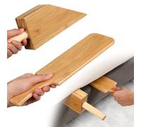 Leinuosen Mattress Lifter & Bed Maker Tool for Changing Sheets, Mattress Wedge Elevator, Bed Sheet Tucking Paddle Effortless Lifting Tuck Sheets Alleviating Back Pain (Bamboo Wood)