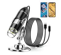 Leipan Digital Microscope, 50X-1600X Magnification Portable USB Microscope with Adjustable Stand, Mini Microscope Camera Compatible with iPhone, iPad, Android