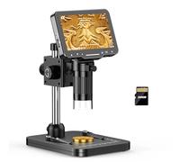 Leipan LP043 4.3" Coin Microscope 1000X, LCD Digital Microscope for Coins Collectors,1080P Coin Magnifier Taking Photo/Video with 8 LEDs,Compatible with Windows and Mac,32GB SD Card Included