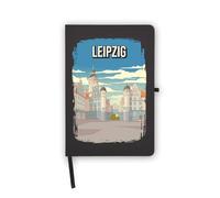 Leipzig Germany Travel Destination Notebook, Blank Pages, Faux Leather Cover, Planner, Journal, Workbook