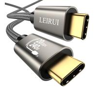 LEIRUI 5ft USB C to USB C 20Gbps Cable, 4K@60Hz Video & Audio Output, 240W PD Fast Charging, Compatible with MacBook Pro, Dell, Galaxy