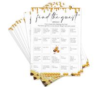 Leislite Baby Shower Games Bee Theme Find The Guest Bingo for Boy Girl Gender Neutral 50 Guests