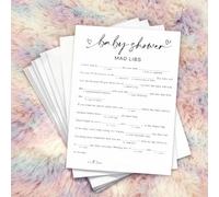 Leislite Baby Shower Games Mad Libs Cards for Boy Girl 50 Guests Activity Gender Neutral