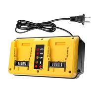 Leisuda 20V Max Battery Charger Replacement for Dewalt Battery Charger, Dual Charging Station Compatible for DeWalt 14.4V/20V Lithium-Ion Batteries DCB206 DCB204 DCB208 DCB200 DCB201 DCB140 DCB141