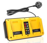 Leisuda Battery Charger Replacement for Dewalt 18V Max Battery Charger | Dual Charging Station Compatible for DeWalt 12V/18V Lithium-Ion Batteries DCB180 DCB181 DCB182 DCB184 DCB185