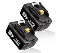 Leisuda BL1850 Battery Replacement for Makita 18V Batteries 5.5Ah, 2 Pack | Compatible with BL1850B BL1850 BL1860B BL1860 BL1840B BL1830B BL1820, LED Indicator, for Ma-kita 18V LXT Cordless Tools