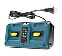 Leisuda DC18RD Dual Ports Charger Replacement for Makita 18V Battery Charger, 18V Charger Station Compatible for Makita 14.4V-18V LXT Li-ion Battery BL1815 BL1820 BL1830 BL1850 BL1415 BL1430