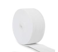 LeisuDay 10 Metre White Elastic Band for Sewing 4cm/40mm Wide Stretch Waistband Elastic, Polyester-Rubber Blend for Dressmaking, DIY Crafts, Wig Bands, Trousers & Home Textiles