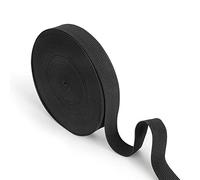 LeisuDay 15 Metres Elastic Band Sewing 20 mm Wide - Strong Elastic Rubber Band Elastic Band Trousers Rubber Home Textiles Sewing Accessories Elastic Band DIY Crafts (Black)