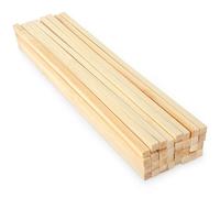 LeisuDay Pack of 30 Wooden Sticks for Crafting 8x8x300mm Square Wooden Dowel Rods Natural Bamboo Unfinished Sticks for DIY, Woodworking, Model Making, Home Decor