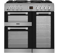 Leisure CK90F530X Cookmaster 90cm Dual Fuel Range Cooker, Stainless Steel, A Rated A