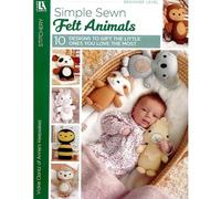 LEISURE ARTS Simple Sewn Felt Animals Craft Book - DIY Handmade Plush Toy Patterns for Kids & Adults, Step-by-Step Sewing Guide, Soft Felt Stuffed Animal Projects