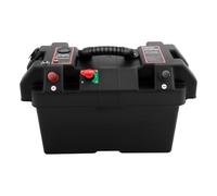 Leisure Battery Box,Smart Battery Box,Pp Material Multi Functional Box,Dual Usb Ports,With Led Display And Fixing Strap,Suitable For Cars,Campers, Emergency Power