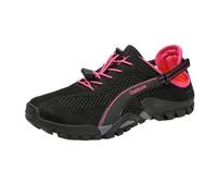 Leisure Breathable mesh Anti Slip Quick Drying Outdoor Sports Water Shoes Lightweight Hiking and Mountaineering Shoes (Red,4)
