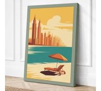 Leisure by the City Art Deco Canvas Wall Art Print 30x20 Inch