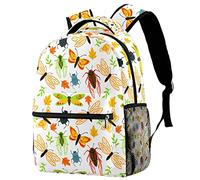 Leisure Campus Travel Backpacks, Free Nature Pattern Bags with Bottle Holder for Girls Boys